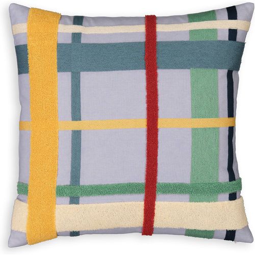 Milie 40 x 40cm Colourful Textured Tartan 100% Cotton Cushion Cover - LA REDOUTE INTERIEURS - Modalova