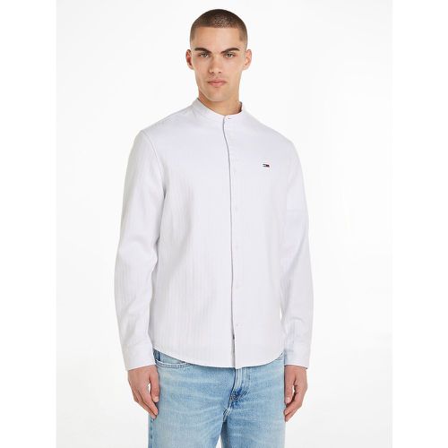 Cotton Mandarin Collar Shirt - Tommy Jeans - Modalova