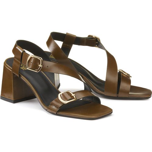 Leather Buckled Sandals with High Heel - LA REDOUTE COLLECTIONS - Modalova