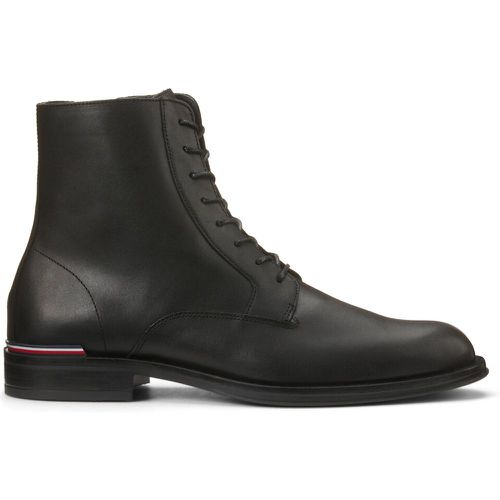 Core Leather Ankle Boots with Laces - Tommy Hilfiger - Modalova