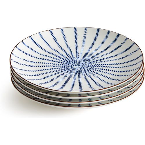 Set of 4 Bowlia Ray Pattern Porcelain Plates - LA REDOUTE INTERIEURS - Modalova