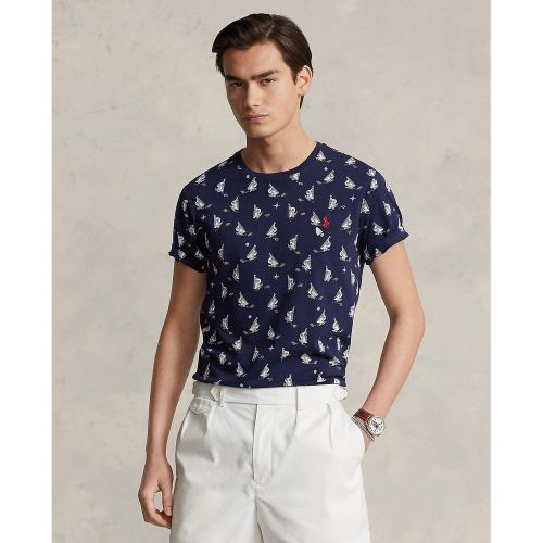 Printed Cotton Fitted T-Shirt in Jersey with Short Sleeves - Polo Ralph Lauren - Modalova
