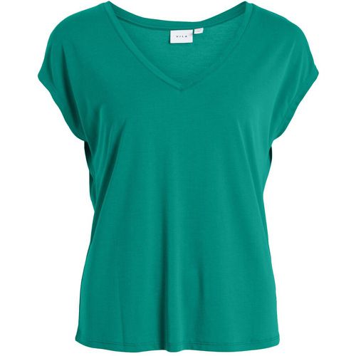 V-Neck T-Shirt with Short Sleeves - Vila - Modalova