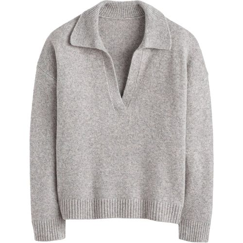 Recycled Polo Jumper in Brushed Knit - LA REDOUTE COLLECTIONS - Modalova