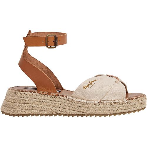 Kate One Leather Sandals with Wedge Heel - Pepe Jeans - Modalova