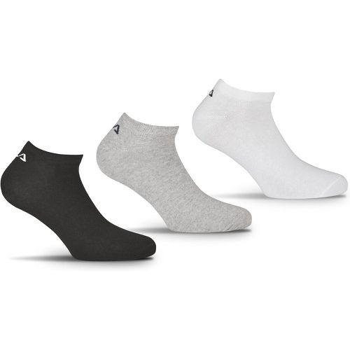 Pack of 6 Pairs of Invisible Plain Socks in Cotton Mix - Fila - Modalova