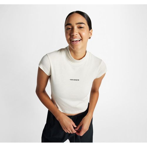 Wordmark Cotton T-Shirt with High Neck - Converse - Modalova
