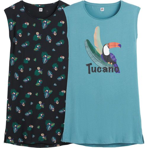 Pack of 2 Nightshirts in Toucan Print Cotton - LA REDOUTE COLLECTIONS - Modalova