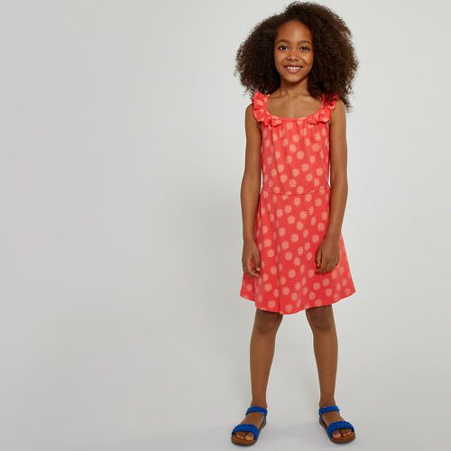 Floral Print Cotton Dress with Ruffled Straps - LA REDOUTE COLLECTIONS - Modalova