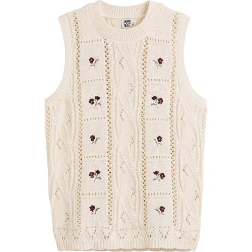 Embroidered Knitted Vest Top in Organic Cotton - LA REDOUTE COLLECTIONS - Modalova