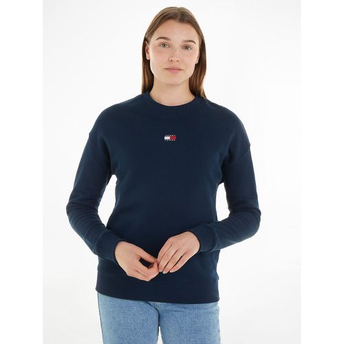 Embroidered Logo Cotton Sweatshirt with Crew Neck - Tommy Jeans - Modalova