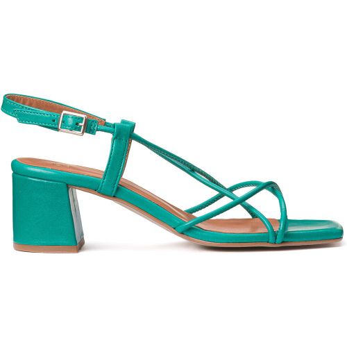 Leather Block Heel Sandals - LA REDOUTE COLLECTIONS - Modalova