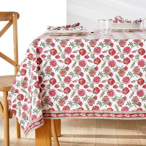 Bhojan Floral 100% Washed Cotton Tablecloth - LA REDOUTE INTERIEURS - Modalova
