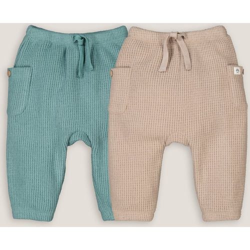 Pack of 2 Joggers in Waffle Knit - LA REDOUTE COLLECTIONS - Modalova