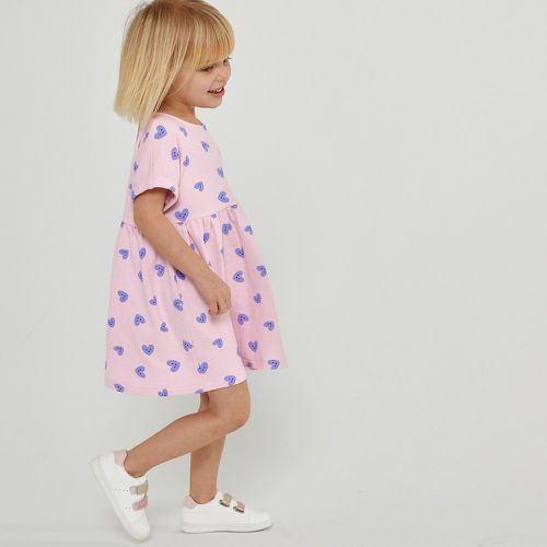 Heart Print Cotton Dress with Short Sleeves - LA REDOUTE COLLECTIONS - Modalova