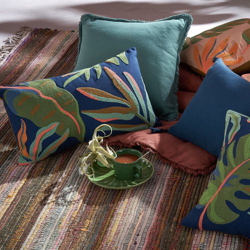 Joao Jungle Embroidered 100% Cotton Rectangular Cushion Cover - LA REDOUTE INTERIEURS - Modalova