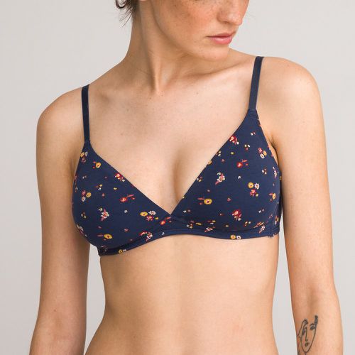 Non-underwired triangle bra in lace, red, La Redoute Collections