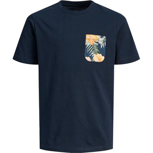 Logo Print Cotton T-Shirt with Short Sleeves - JACK & JONES JUNIOR - Modalova