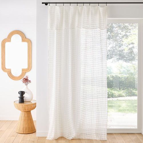 Marsali Checked Linen & Cotton Sheer Curtain Panel - LA REDOUTE INTERIEURS - Modalova
