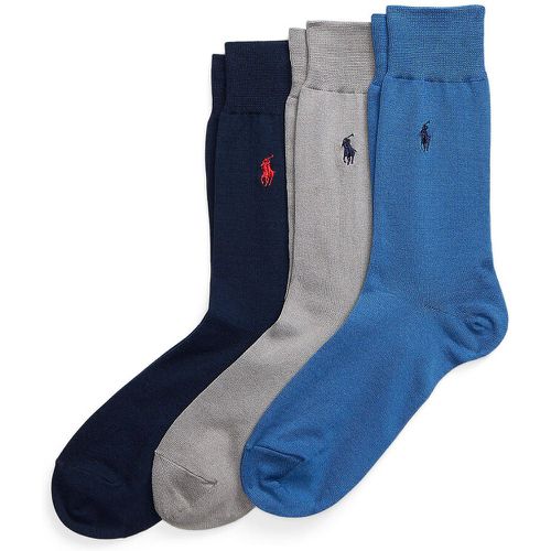 Pack of 3 Pairs of Lisle Socks in Cotton Mix - Polo Ralph Lauren - Modalova