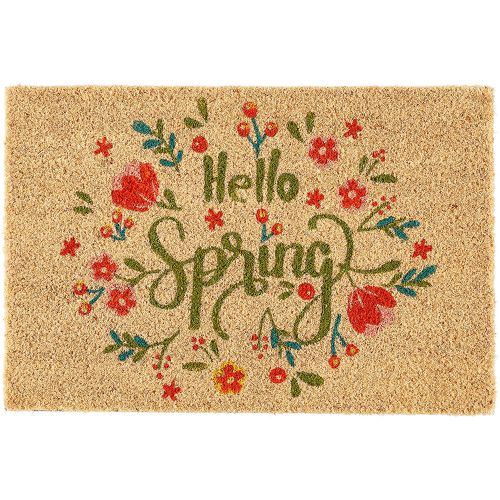 Thiam Hello Spring Floral Coconut Fibre Doormat - LA REDOUTE INTERIEURS - Modalova