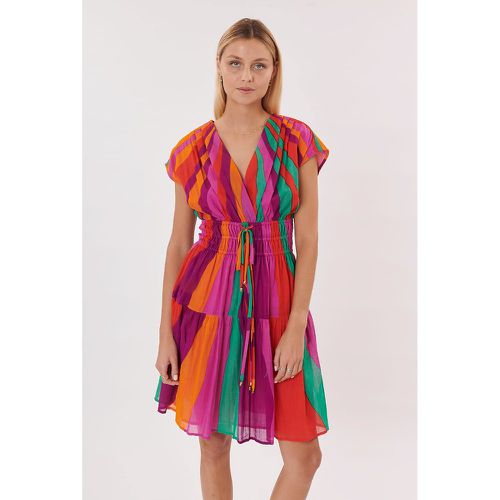 Tournai Cotton Mini Dress with Wrapover Neckline - DERHY - Modalova