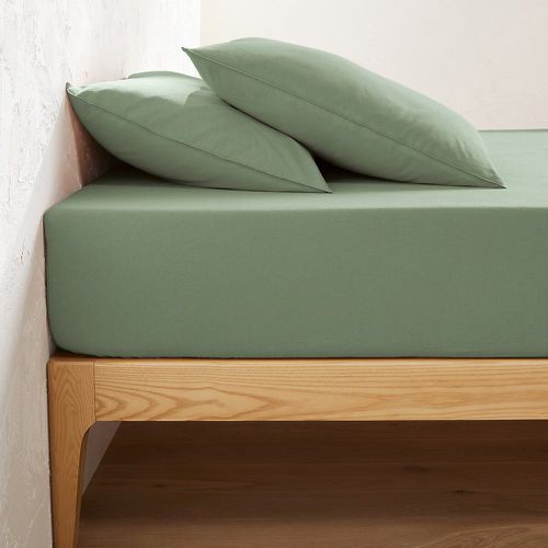 Erwin 30cm High 50% Recycled Cotton Fitted Sheet - LA REDOUTE INTERIEURS - Modalova