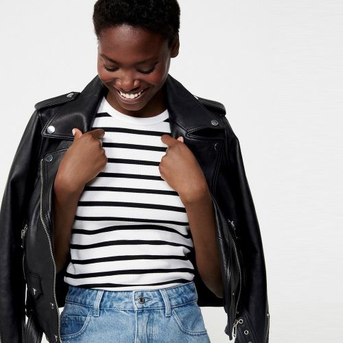 Breton Striped Vest Top with Cutaway Shoulders - LA REDOUTE COLLECTIONS - Modalova