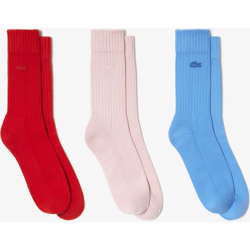 Pack of 3 Pairs of Crew Socks in Cotton Mix - Lacoste - Modalova