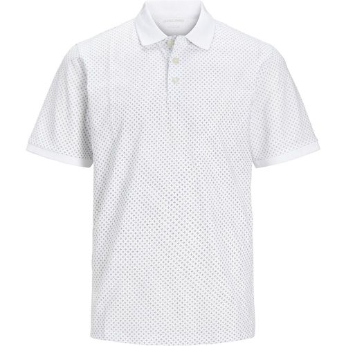 Printed Polo Shirt in Cotton Mix - jack & jones - Modalova