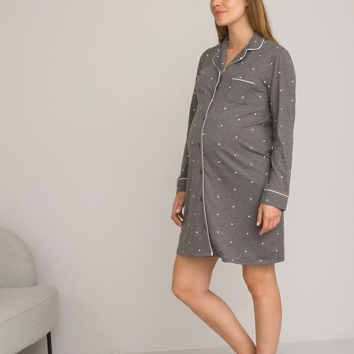 Cotton Jersey Maternity Nightshirt with Long Sleeves - LA REDOUTE COLLECTIONS - Modalova
