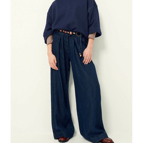 Rinim Wide Leg Trousers with High Waist and Belt - SESSUN - Modalova