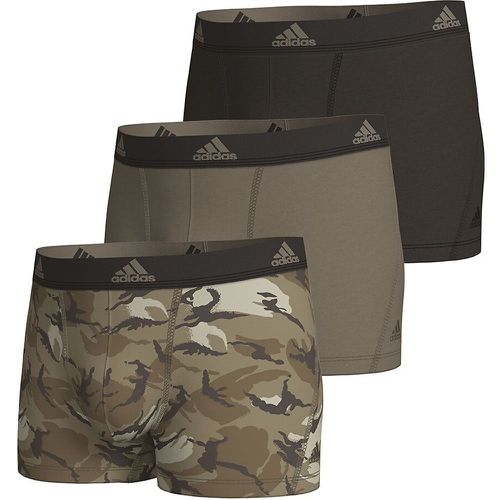 Pack of 3 Hipsters in Cotton, 2 Plain/1 Camo Print - adidas performance - Modalova