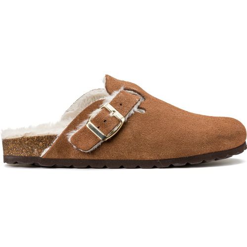 Suede Mules with Faux Fur Lining - LA REDOUTE COLLECTIONS - Modalova