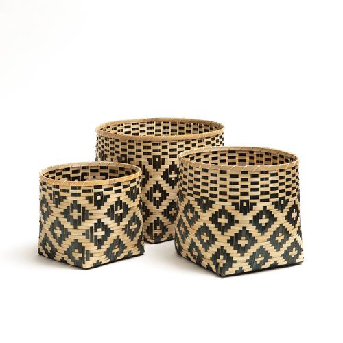Set of 3 Chicasaw Woven Bamboo Baskets - LA REDOUTE INTERIEURS - Modalova