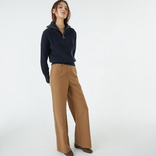 Wide Leg Trousers in Cotton Mix, Length 30.5" - LA REDOUTE COLLECTIONS - Modalova