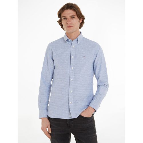 Dobby Cotton Oxford Shirt with Buttoned Collar - Tommy Hilfiger - Modalova