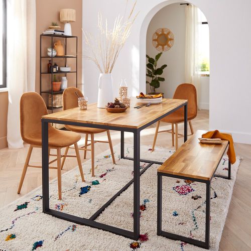 Hiba Oak & Steel Kitchen Table (Seats 4-6) - LA REDOUTE INTERIEURS - Modalova