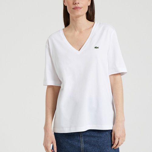 Cotton Casual T-Shirt with V-Neck - Lacoste - Modalova