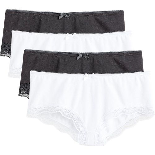 Pack of 4 Maternity Shorts in Cotton with Lace Trim - LA REDOUTE COLLECTIONS - Modalova