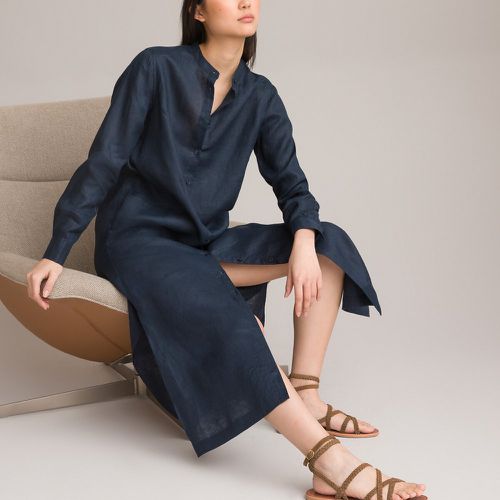 Linen Midaxi Dress with Long Sleeves - LA REDOUTE COLLECTIONS - Modalova