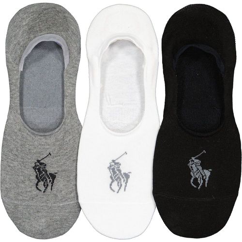 Pack of 3 Pairs of Invisible Socks in Cotton Mix - Polo Ralph Lauren - Modalova