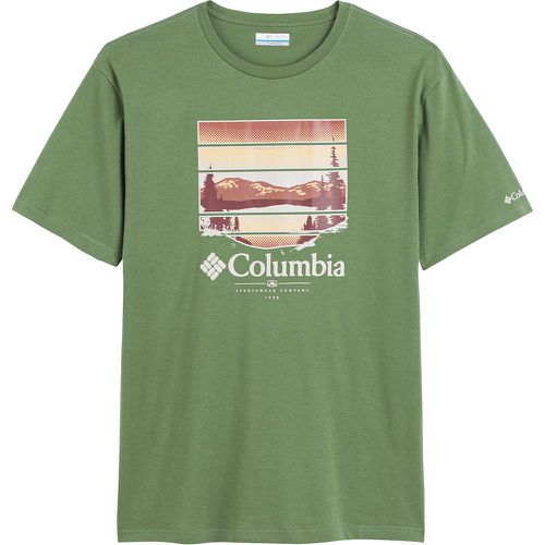Path Lake Cotton T-Shirt with Logo Print and Short Sleeves - Columbia - Modalova