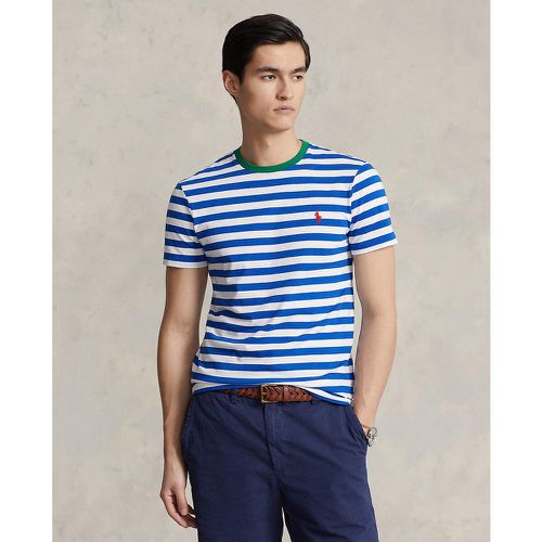 Striped Cotton Fitted T-Shirt in Jersey with Short Sleeves - Polo Ralph Lauren - Modalova