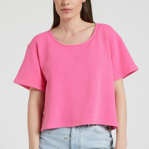 Hapylife Cotton Cropped T-Shirt with Scoop Neck and Short Sleeves - American vintage - Modalova