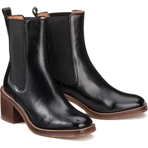Leather Ankle Boots with Block Heel, Made in Europe - LA REDOUTE COLLECTIONS - Modalova