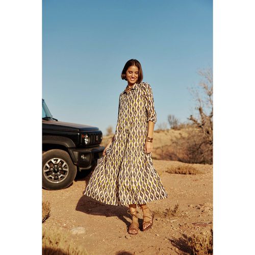 Ruya Oversize Maxi Dress in Graphic Print Cotton with 3/4 Length Sleeves - LA PETITE ETOILE - Modalova