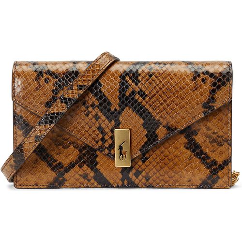 Crossbody Bag in Snake Print Leather - Polo Ralph Lauren - Modalova