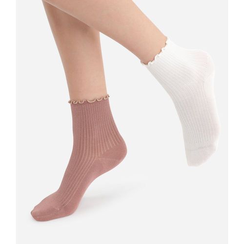 Pack of 2 Pairs of Socks with Ruffled Edging - Dim - Modalova