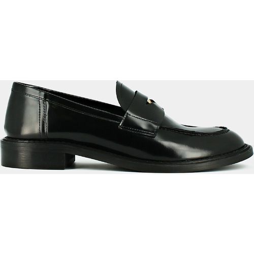 Dash Glossy Leather Loafers with Silver-Tone Detail - JONAK - Modalova